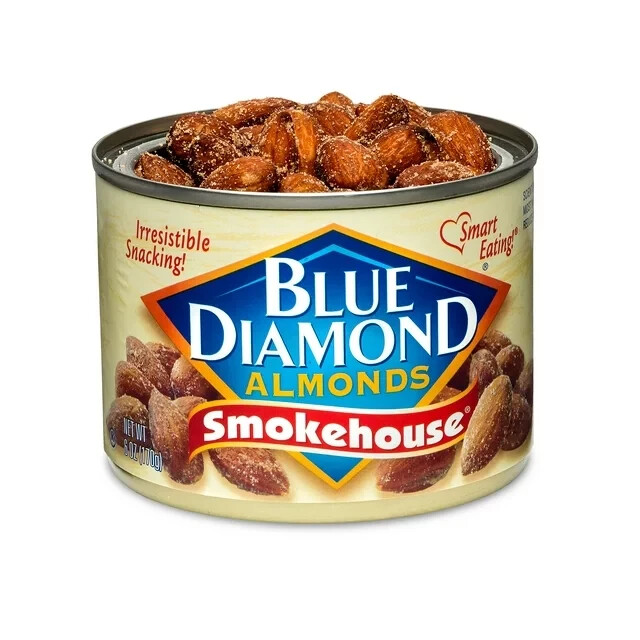 6 Pack Blue Diamond Almonds Smokehouse GMO-Free Organic Vitamin E Size 6 oz 6-pk