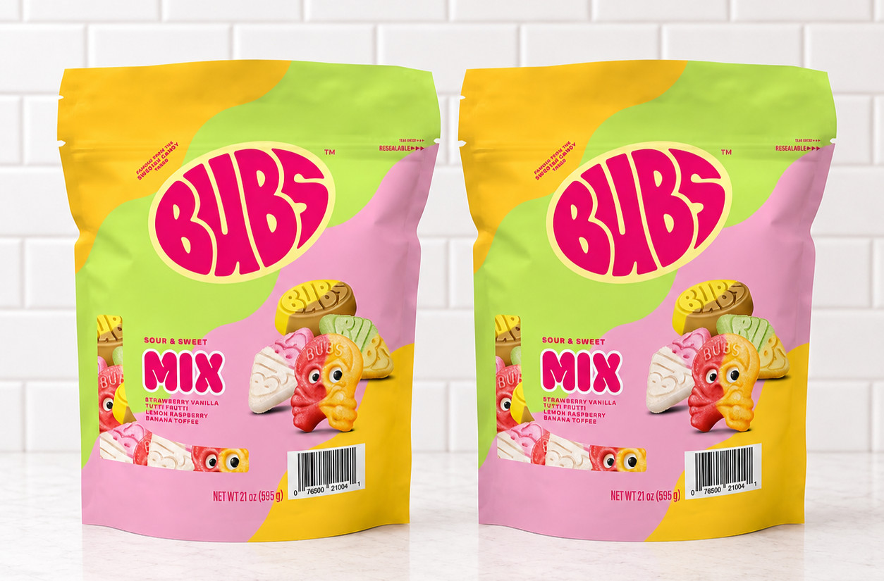 BUBS Swedish Candy Variety Mix Gummy Candy 2 Pack Club Sz Bags 21 oz ea TRENDY