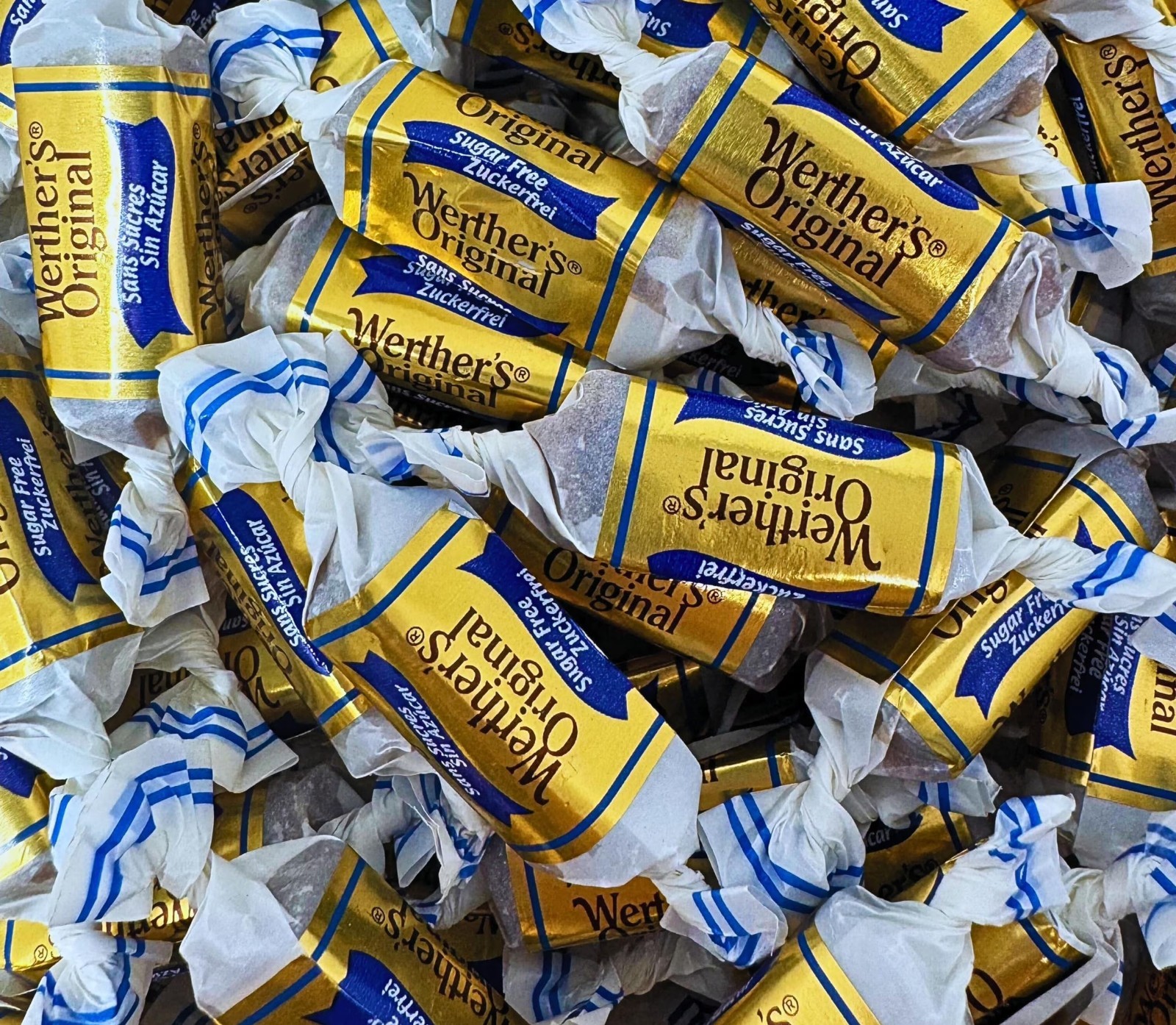 SUGAR FREE CHEWY CARAMELS WERTHER’s original- TASTY Candy~LIMITED VALUE BULK BAG