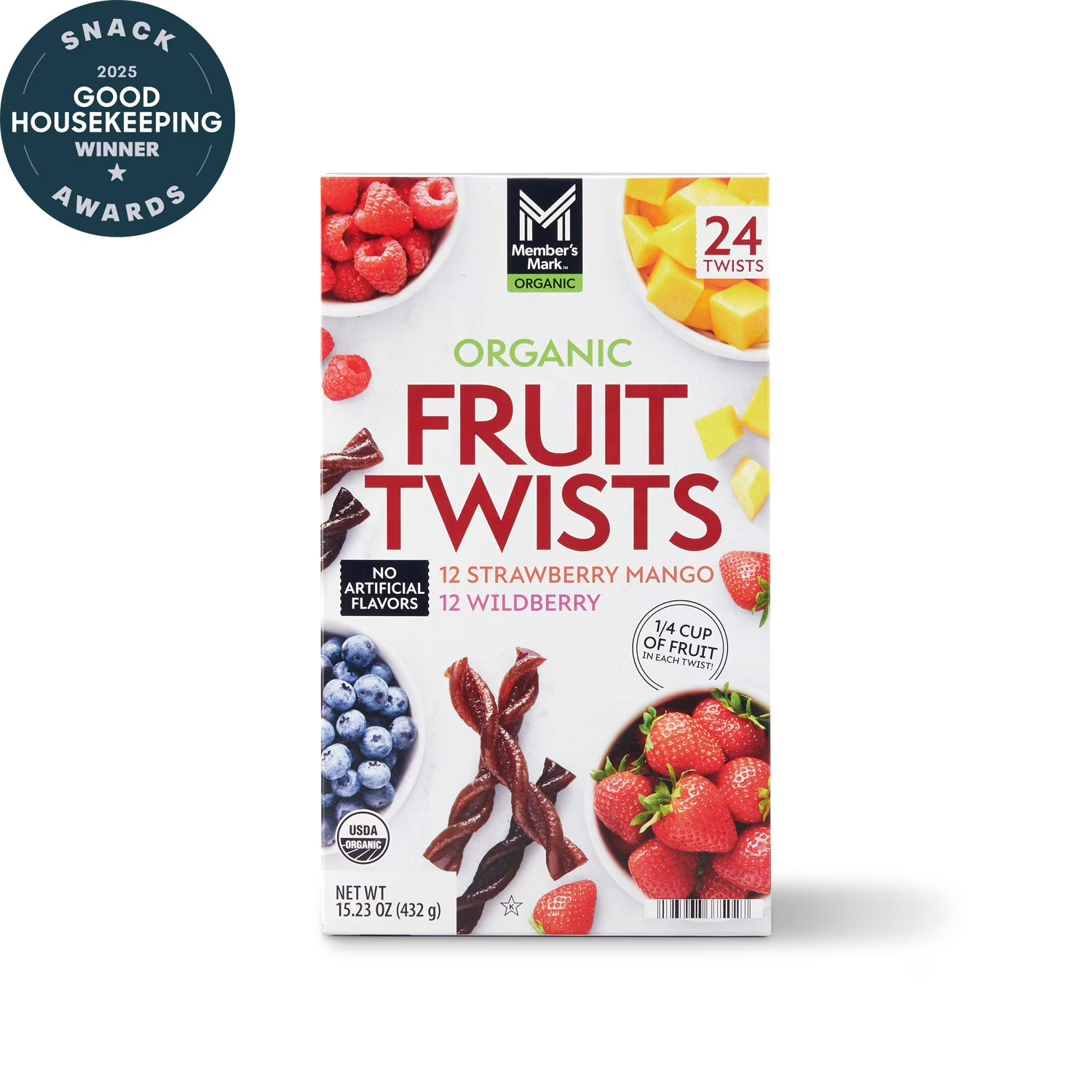 Member’s Mark Organic Fruit Twist, Variety Pack, 0.63 oz., 24 pk. Fast SHIPPING