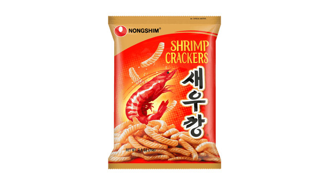 [10 Individual BAGS] NONGSHIM Shrimp Crackers Crispy Seafood Snack- 2.6 oz (75g)
