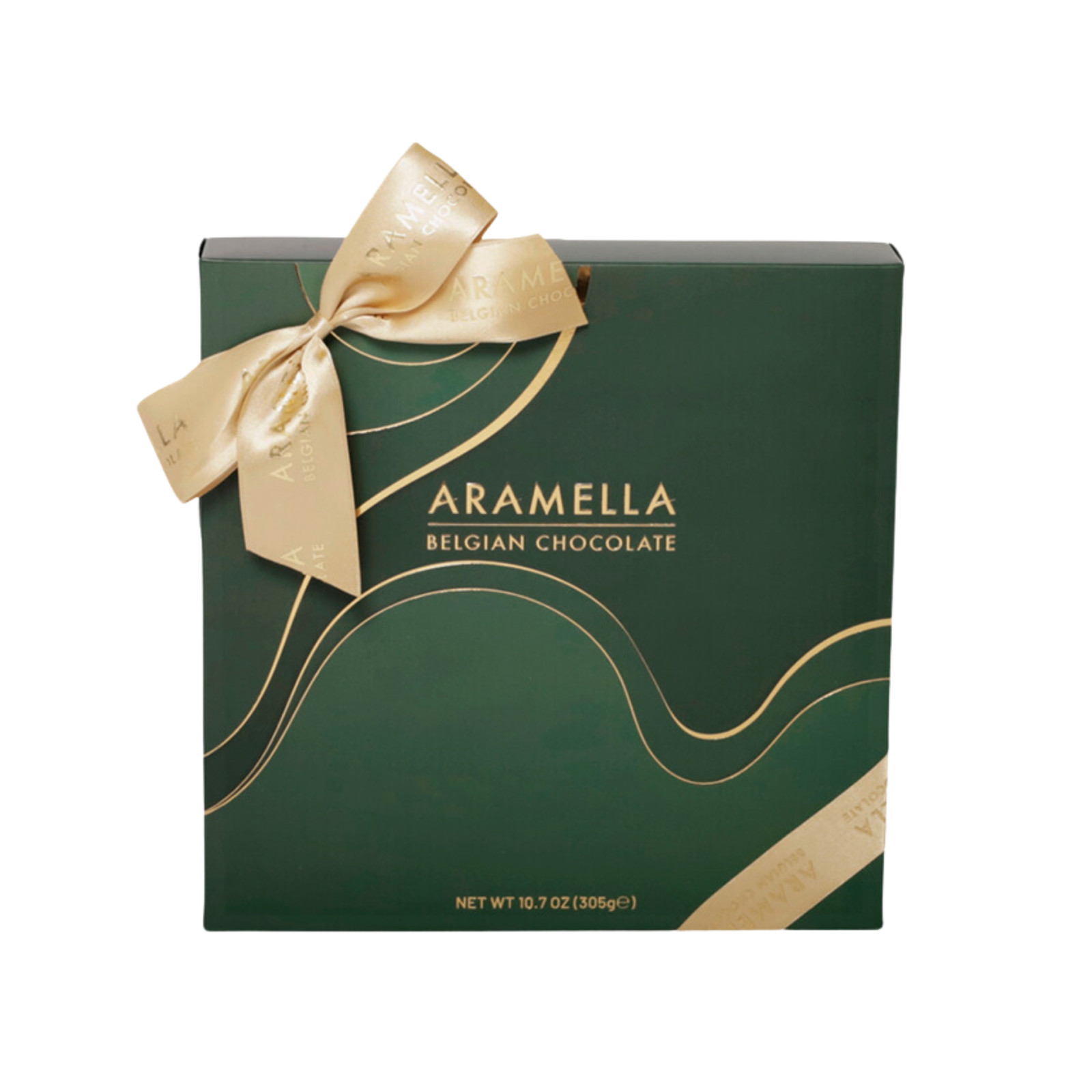 Aramella Belgian Chocolate Green Box w. Gift Bag (24 Pieces / 10.7oz / 305g)