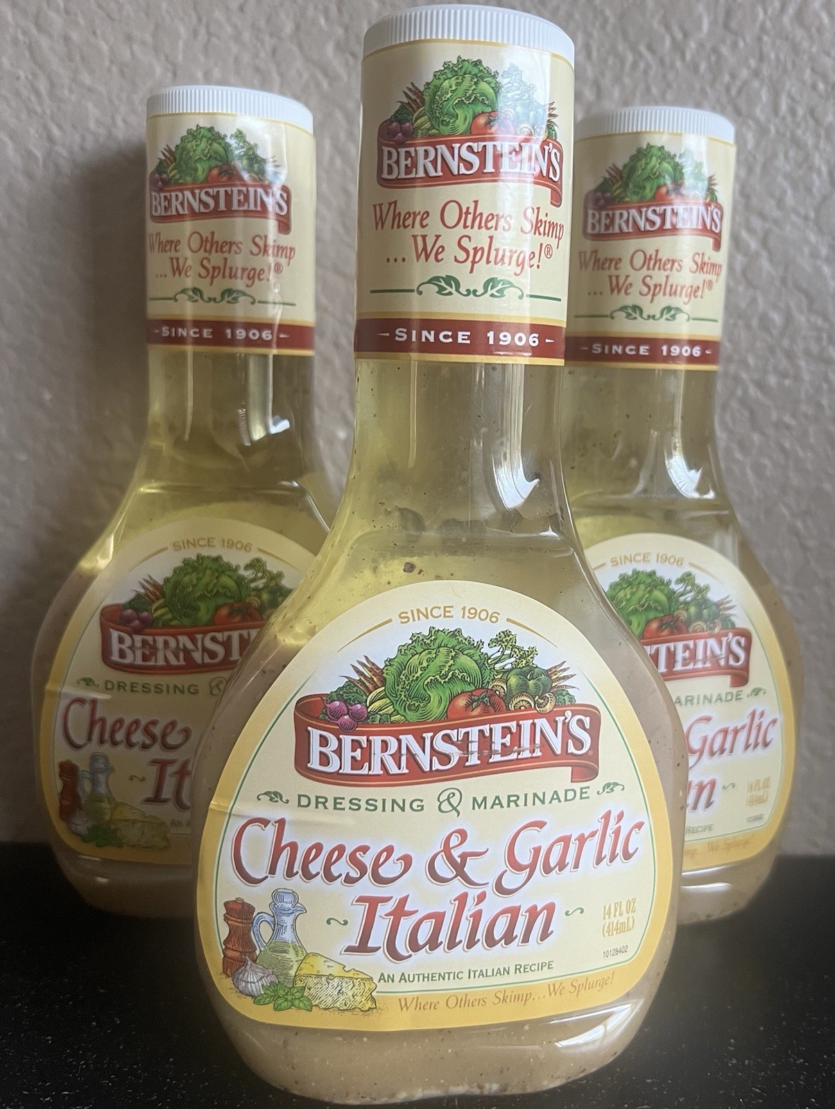 Italian Dressing Cheese and Garlic Bernstein’s 14-Ounce x 3 Packs EXP FEB 2026