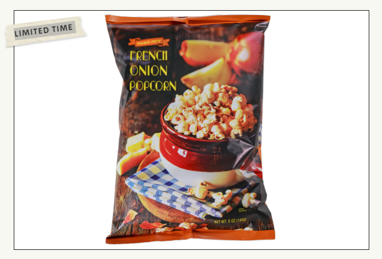 Trader Joe’s French Onion Popcorn Limited Seasonal Edition snack 5 oz (142ml)