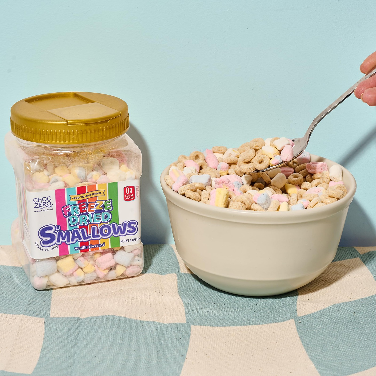 ChocZero Sugar Free Freeze Dried Marshmallows, Crunchy 4 Ounce (Pack of 1)