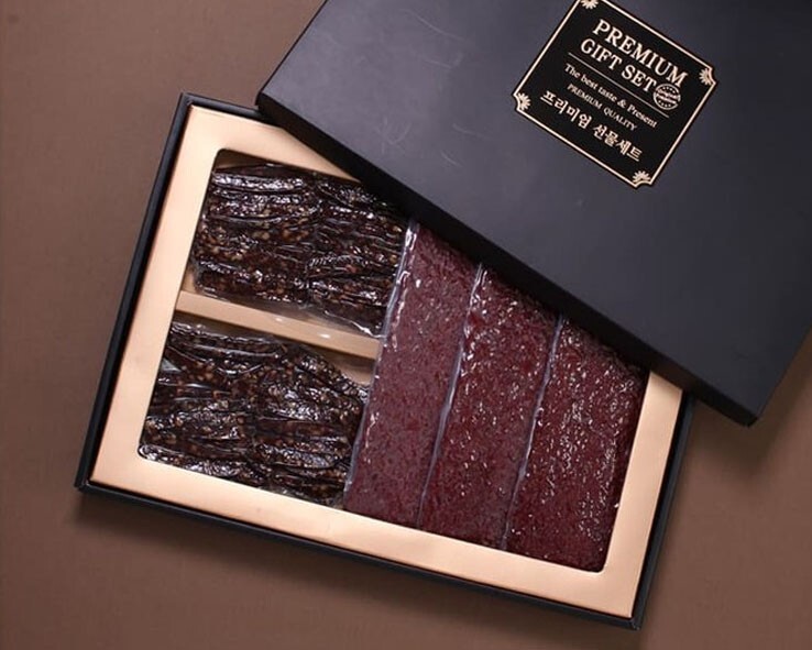 Nonghyup premium beef jerky gift set 14.1 oz, mixed type 8.5oz & 10.6oz