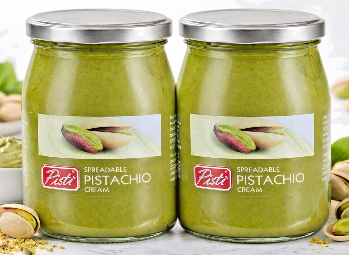 Pisti Spreadable Pistachio Cream 21.2 Ounce (2 JARS) Best Buy Date: 01/7/2027