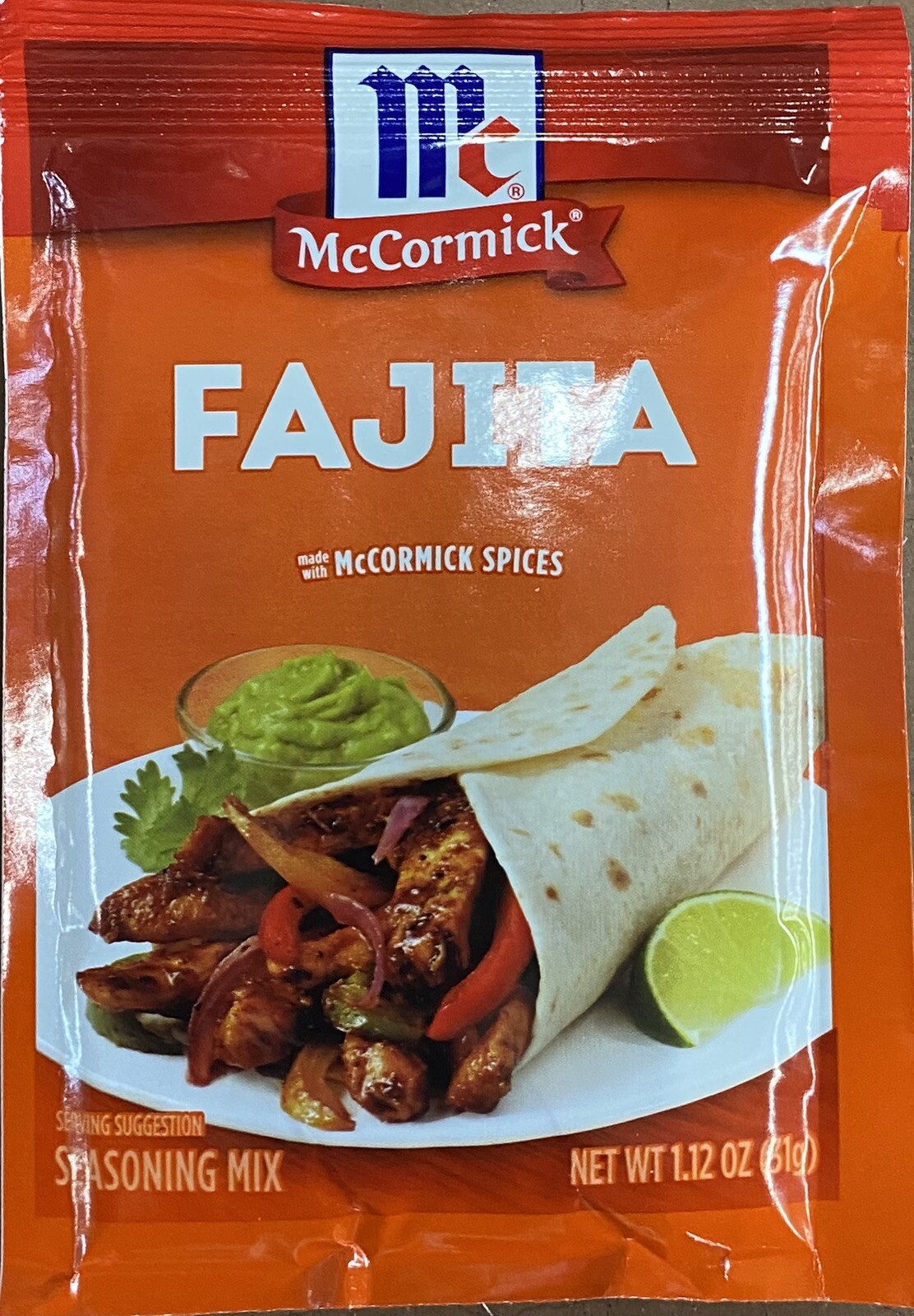 McCormick FAJITA Seasoning Sauce Mixes 1.12 oz Packet – 5 PACK