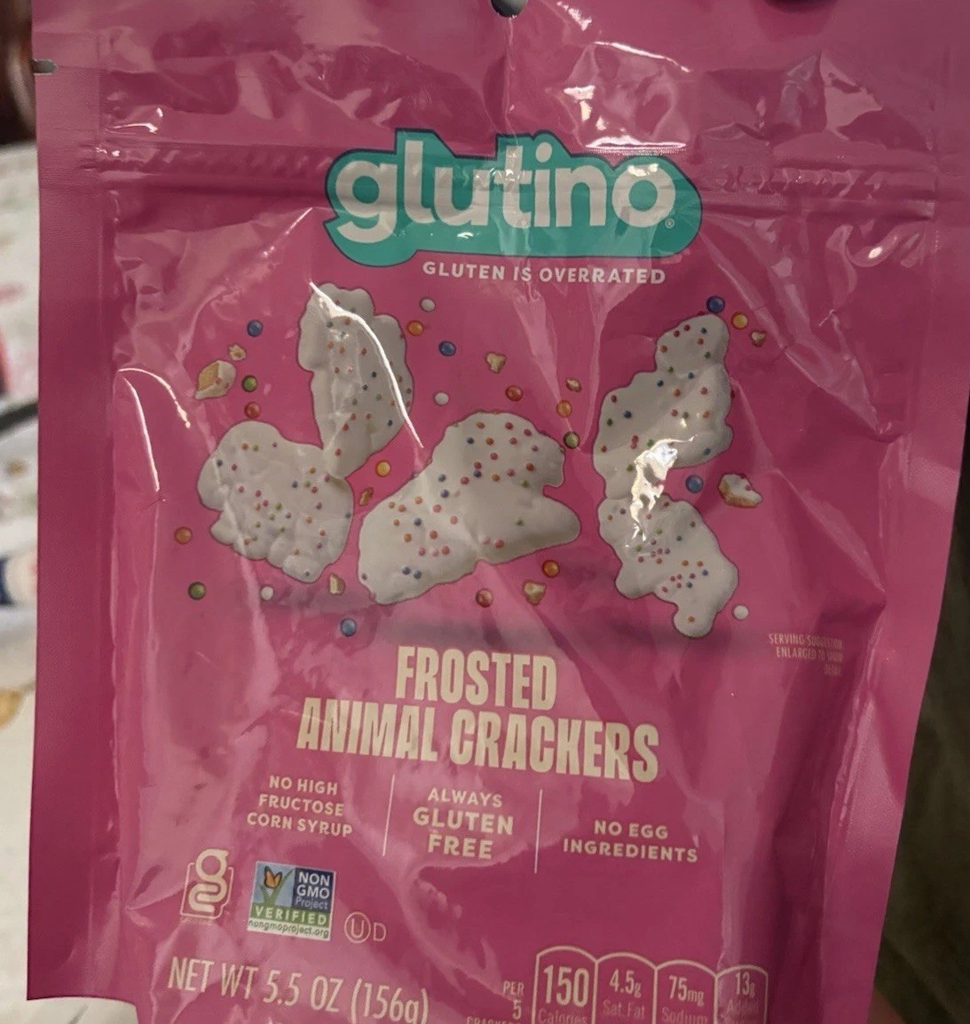 Glutino Gluten Free Frosted Animal Crackers 5.5 Ounces, Exp 4/30/2027