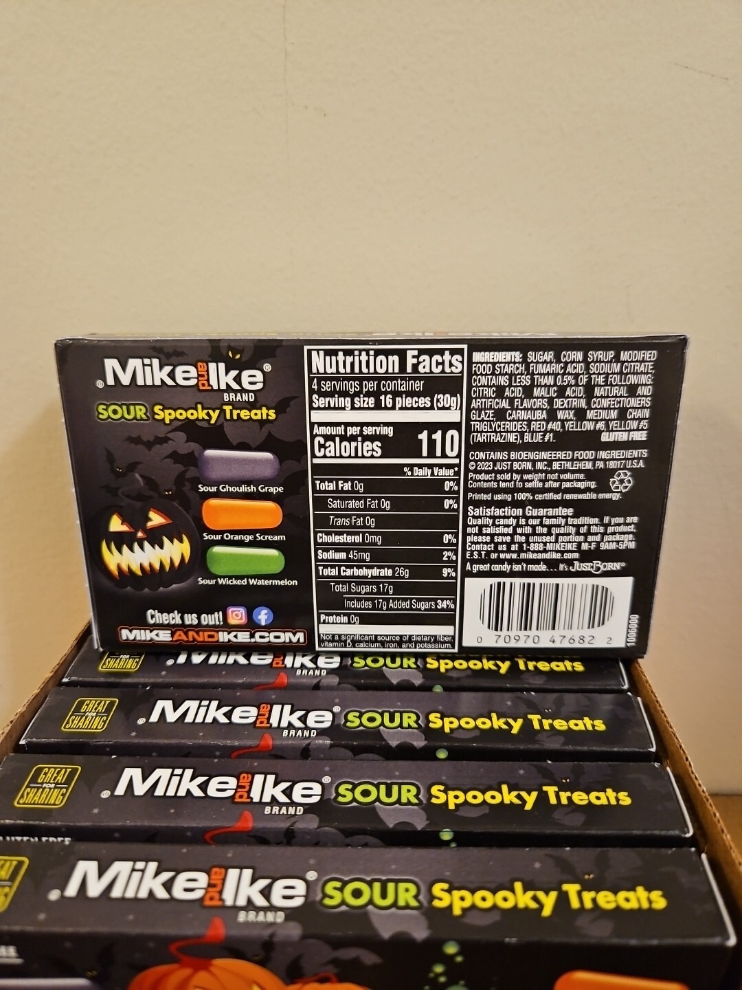 Mike and Ike 4.25 oz. SOUR SPOOKY TREATS Halloween Chewy Candy ** BB 07/2025 **