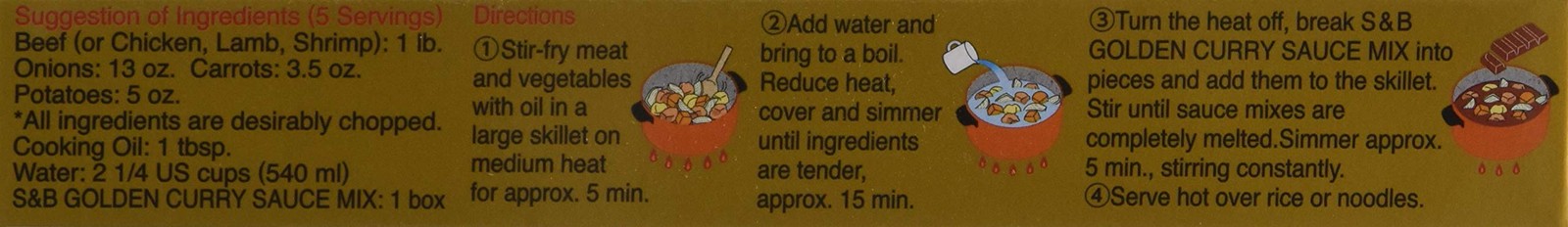 Japanese Curry Mix Medium Hot Seasoning Blocks 3.2 Ounce Pack