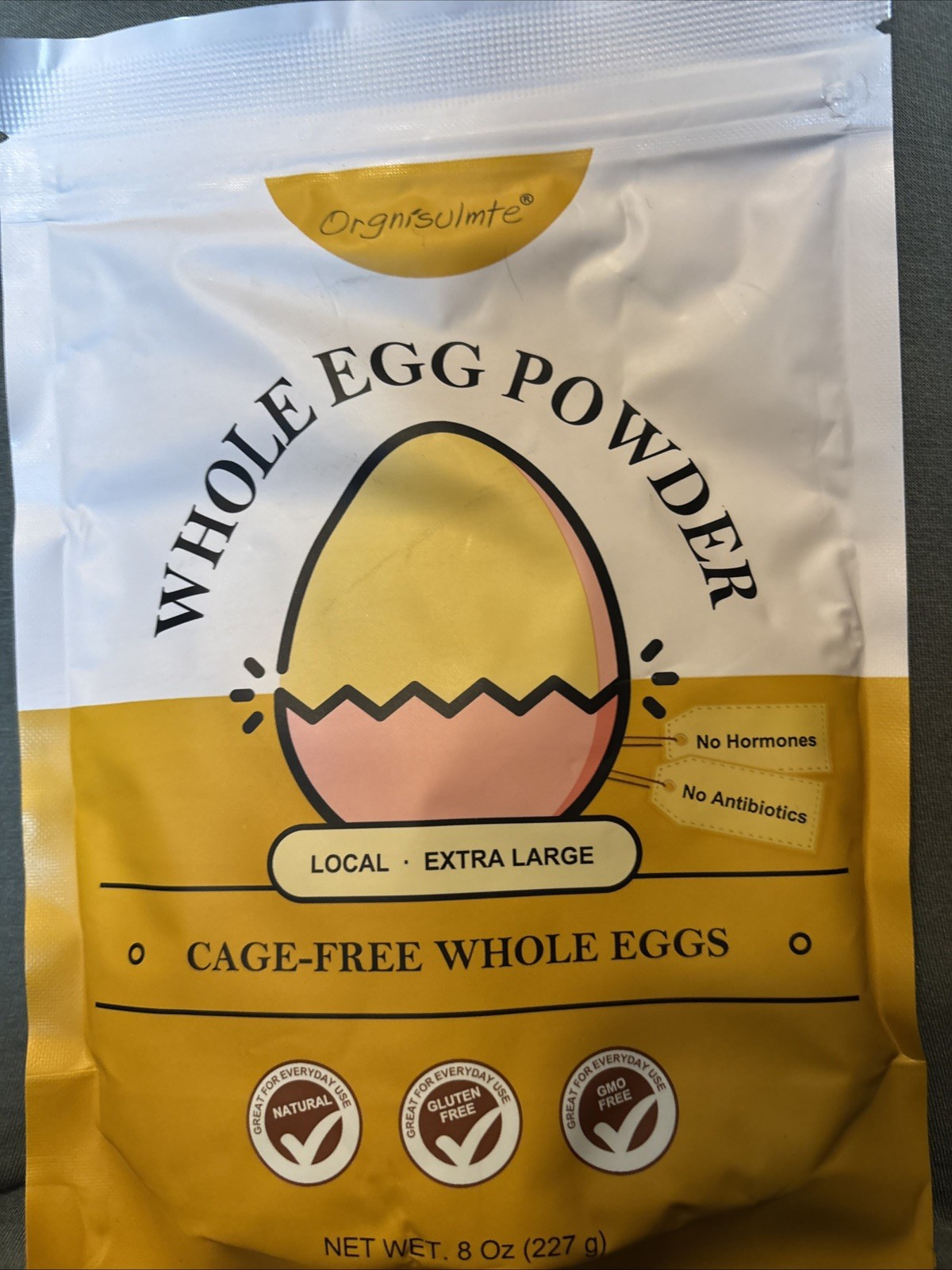 All-Natural Gluten-Free Whole Egg Powder – Pasteurized, 8 Oz for Baking.