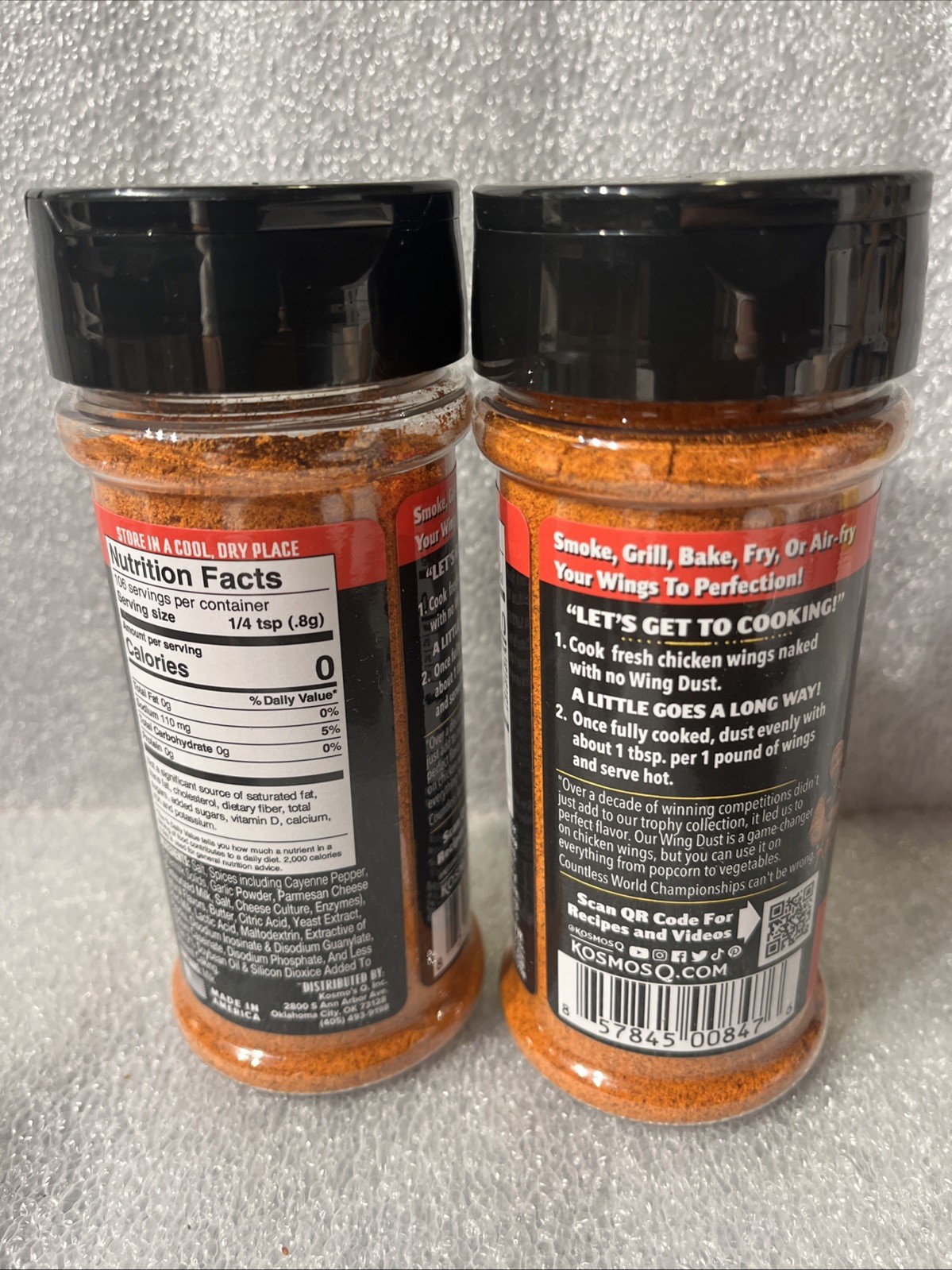 2X Kosmos Q Nashville Hot Wing Dust, Dry BBQ Rub Spice 4.5oz, Seasons over 15lbs