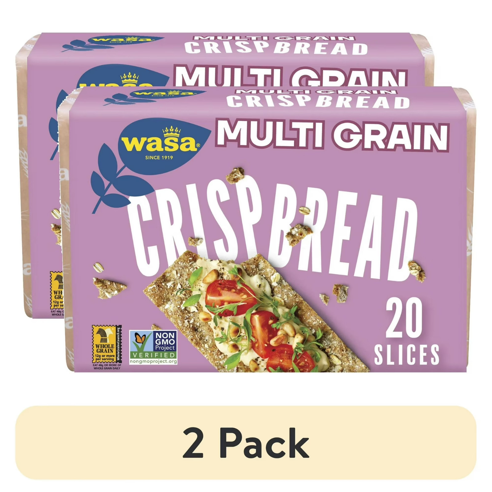 Multigrain Crispbread Crackers Fat Free Crisp Snack Whole Grain 97 Oz 4 Pack Foo