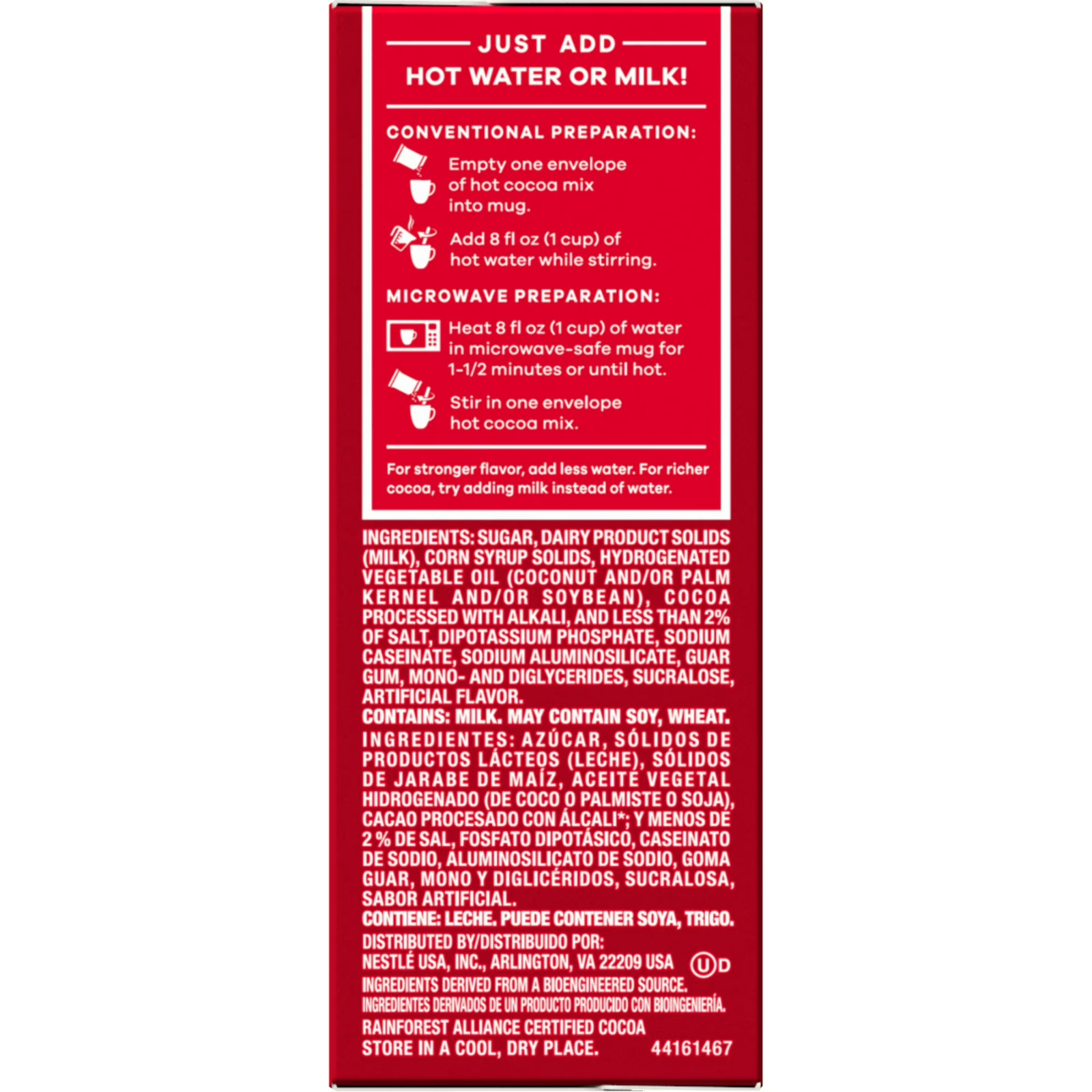 Nestle Instant Hot Cocoa Rich Milk Chocolate Flavored Mix Powder, 6.829 oz, 8 Ct