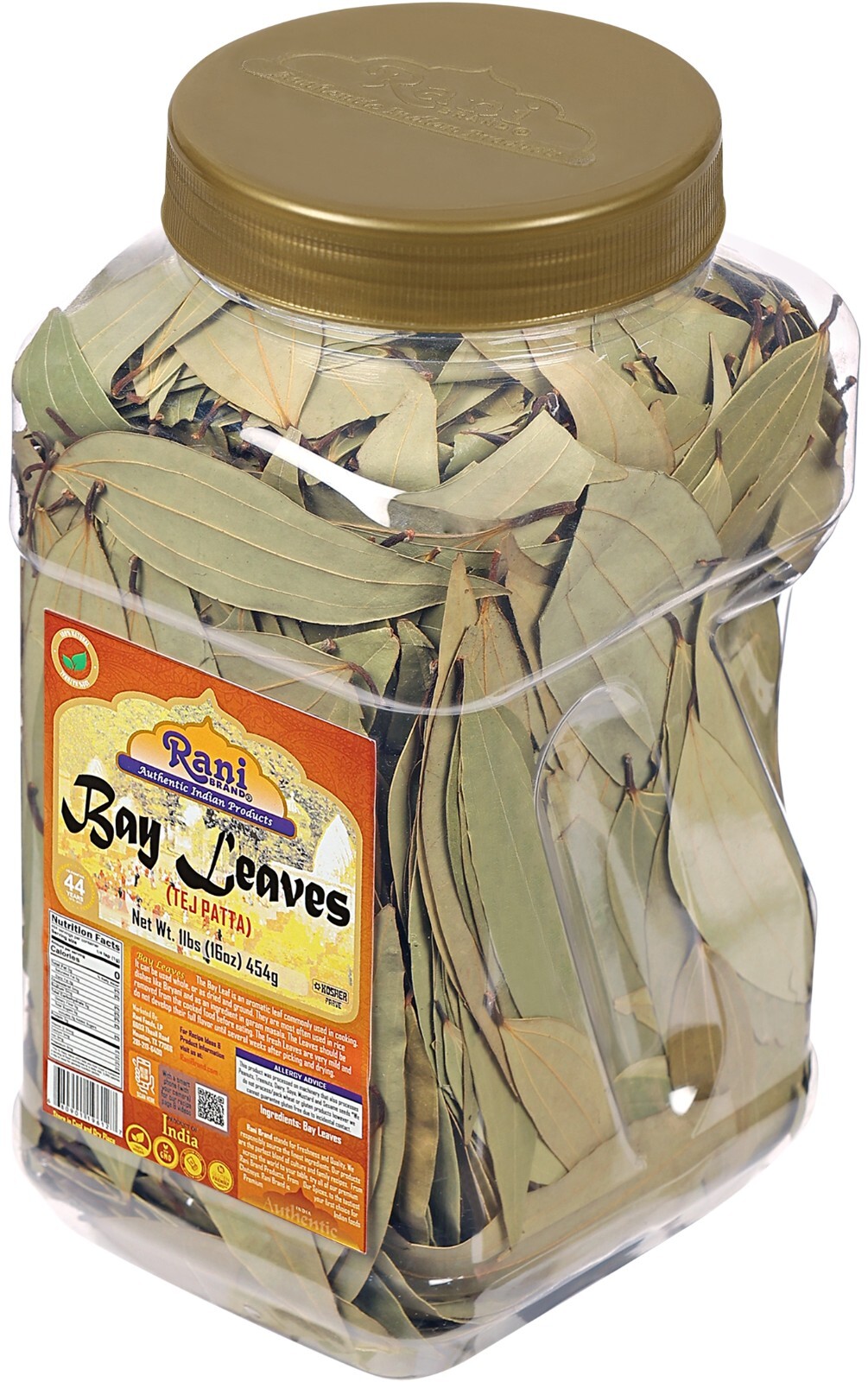 Rani Bay Leaf (Leaves) Whole Spice Hand Selected Extra Large 1lb PET Jar