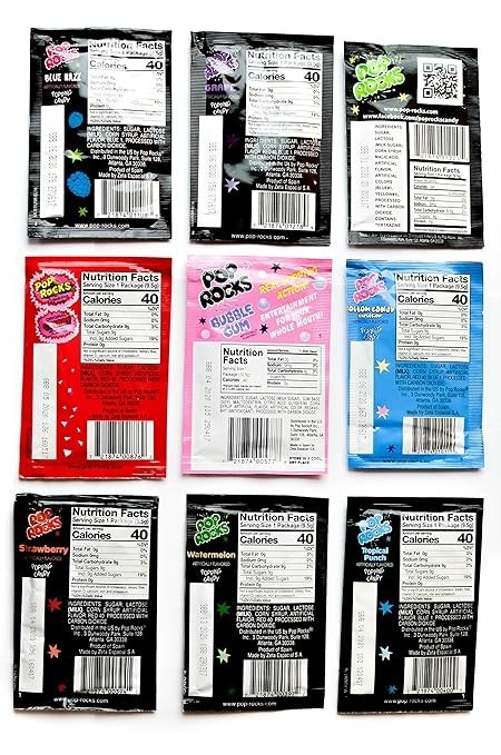 Pop Rocks Candy Ultimate 9 Flavor Assortment 18 Packs Total