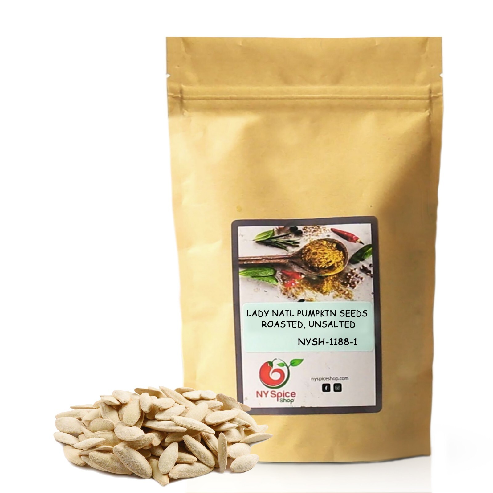 PUMPKIN SEEDS ( Lady Nails ) Roasted Unsalted In Shell Pumpkin Seeds FREE SHIP