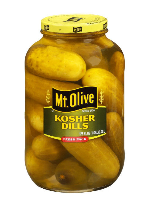 Mt. Olive Fresh Pack Whole Kosher Dills Pickles, 128 fl oz jar