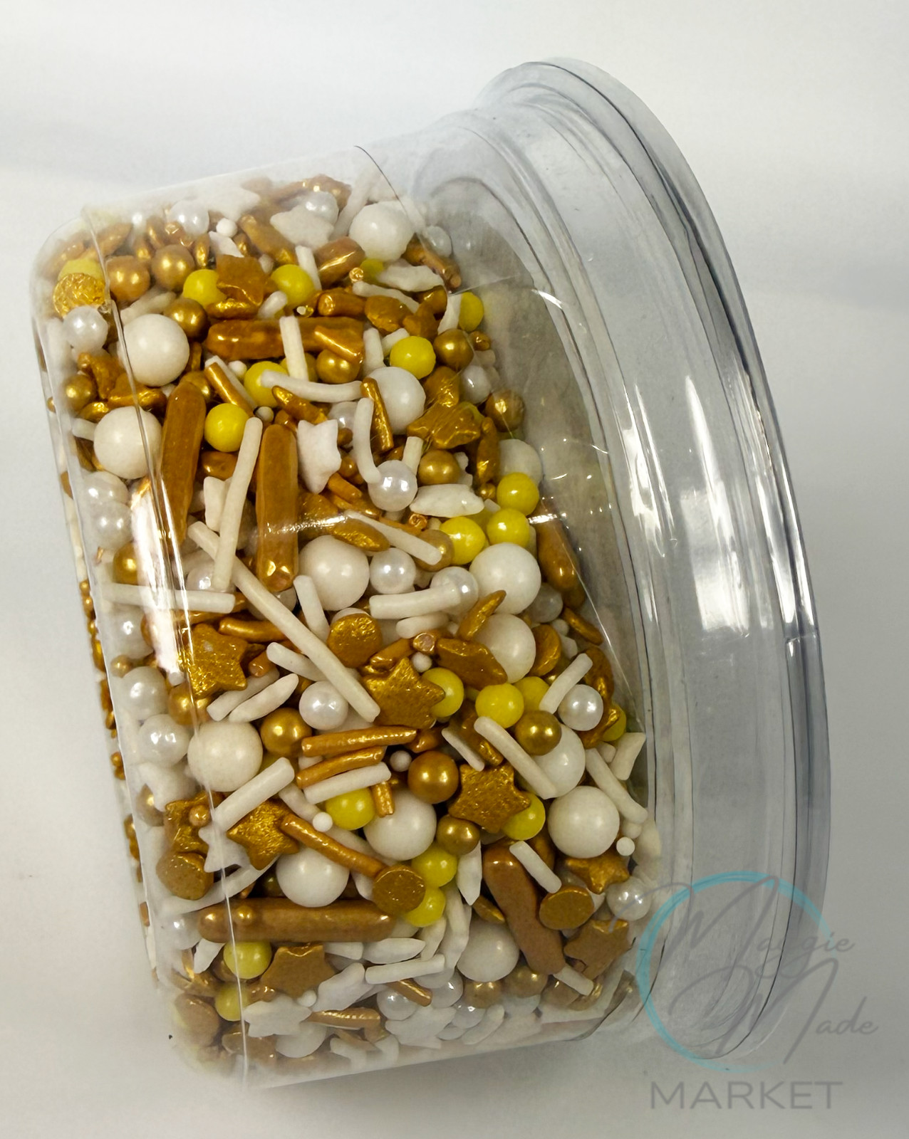 New Dallies Holiday Gold & White Sprinkles 10 oz Christmas Baking Decor
