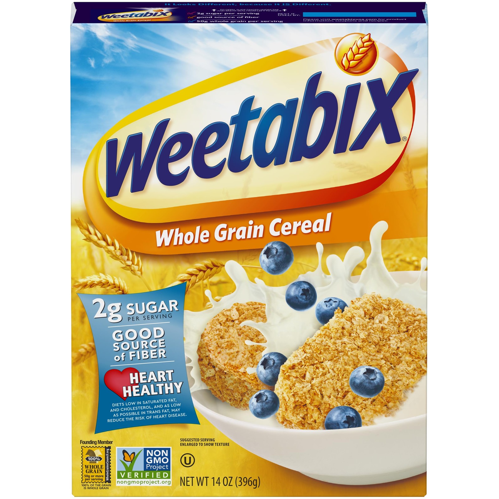 Weetabix Biscuits Whole Grain Cereal, Good Source of Fiber, Low in Fat, Heart He