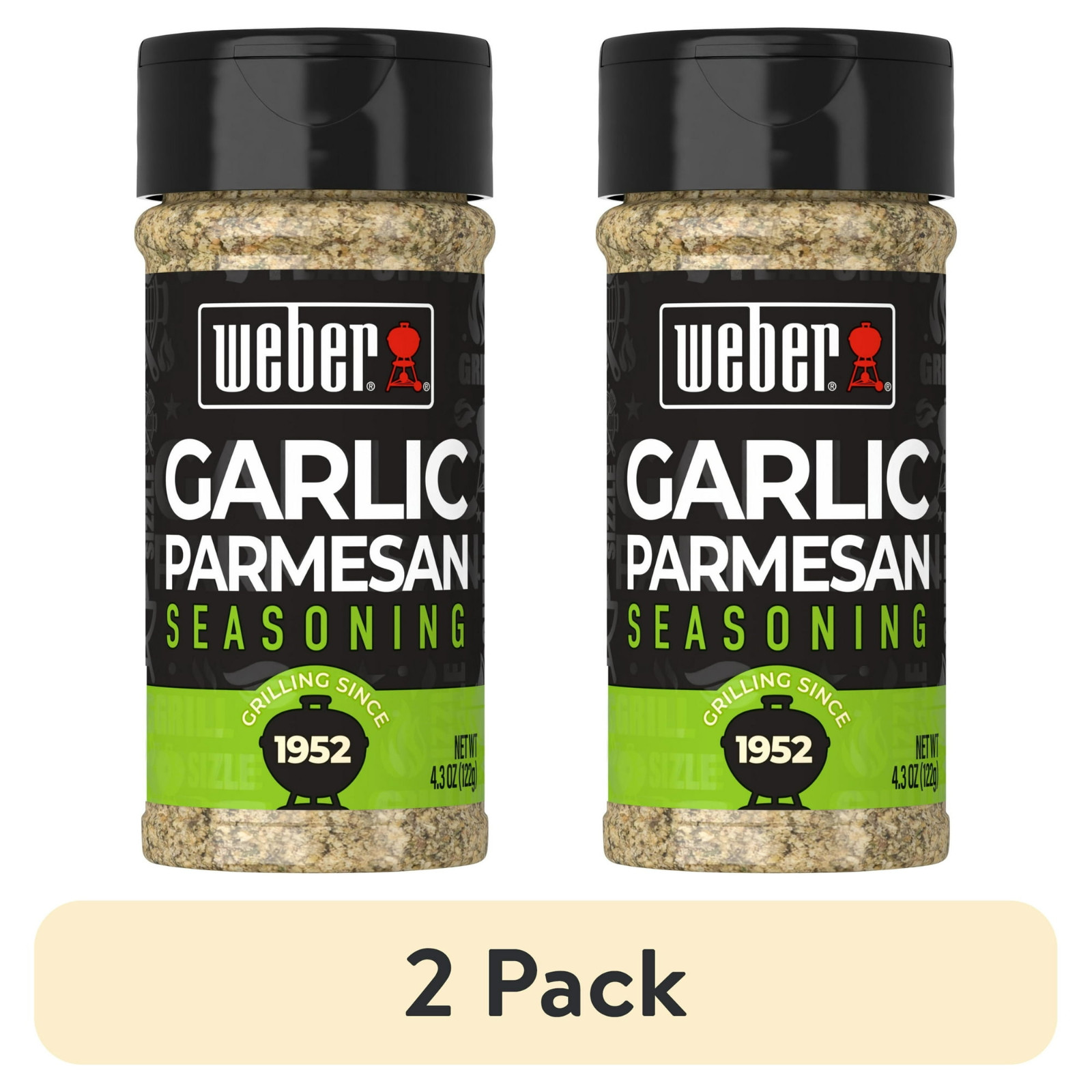 Weber Garlic Parmesan Seasoning 4.3oz Pack of 2 Gluten Free Spice Blend Cooking