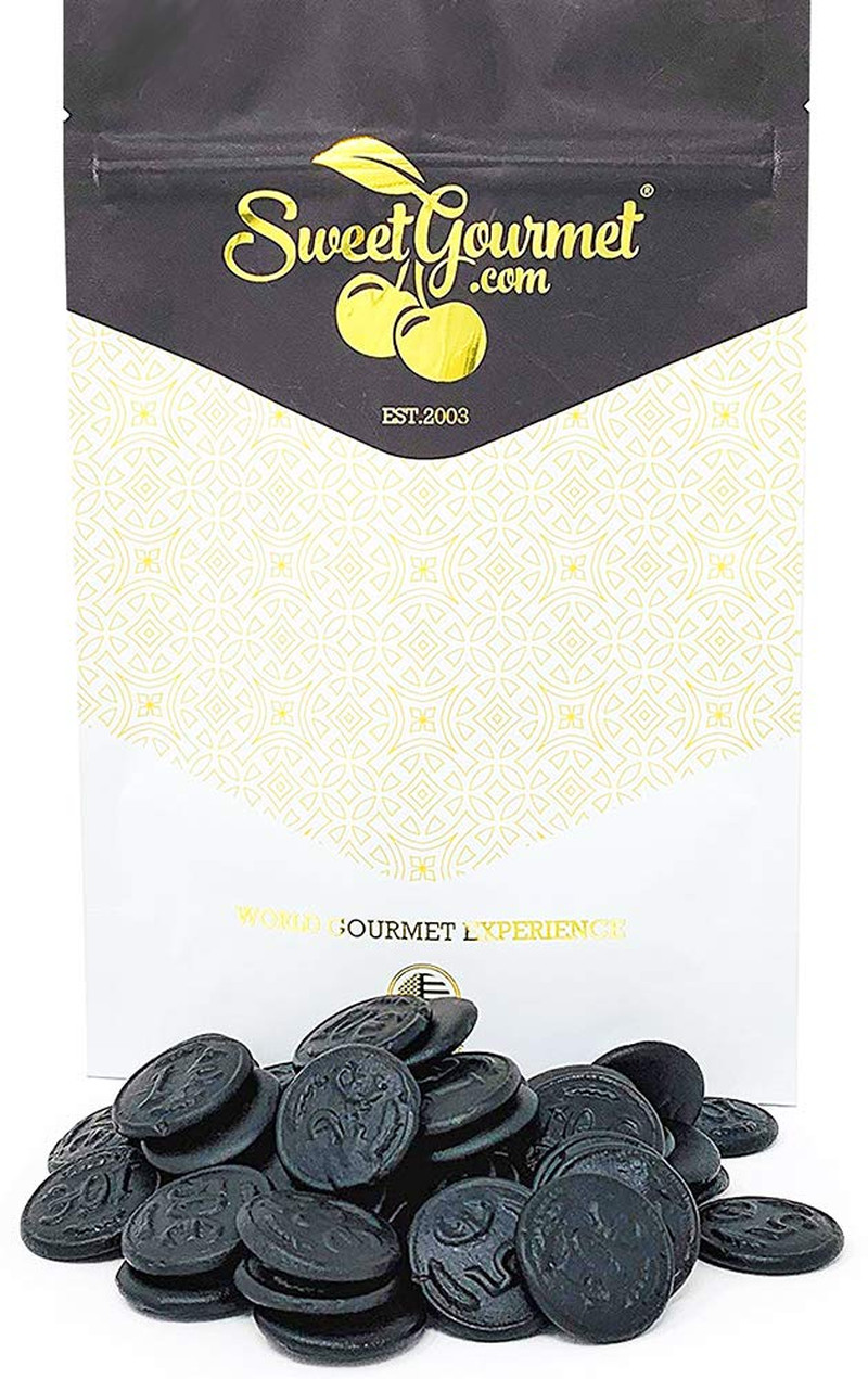 Premium Dutch Licorice, Salted Licorice Coins, Imported Bulk Candy, 1 Pound