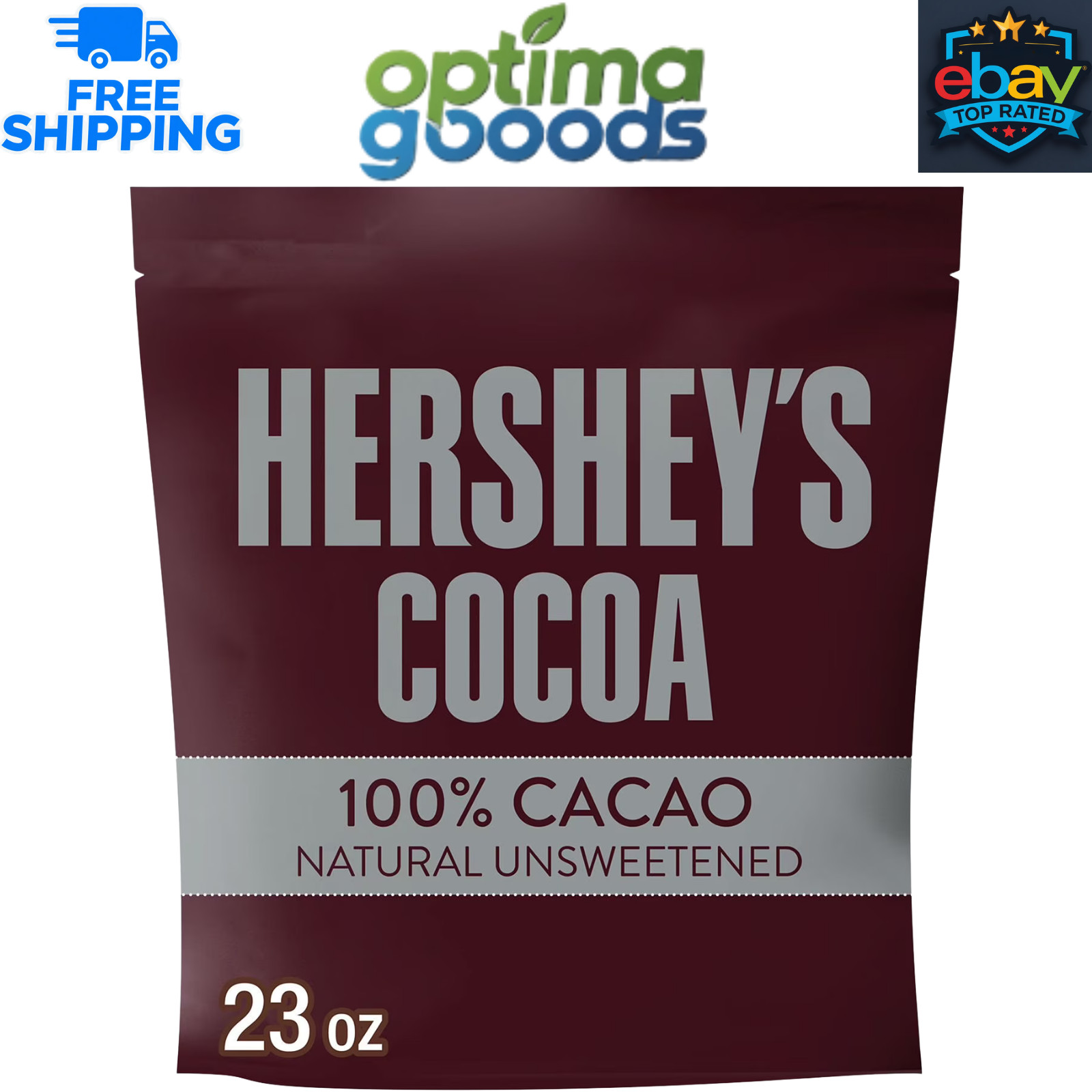 HERSHEY’S 100% Cacao Natural Unsweetened Cocoa, 23 oz. Non GMO Gluten Free