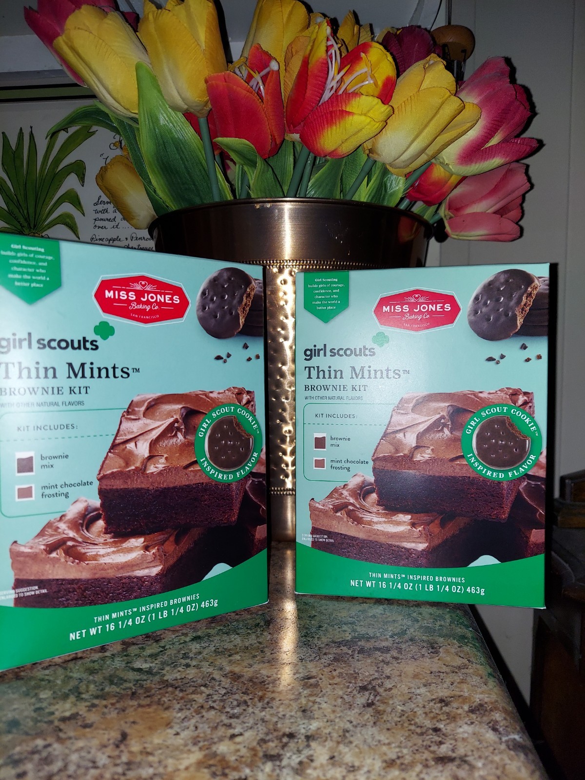 Pair of Miss Jones Baking Girl Scout Thin Mint Brownie Mix