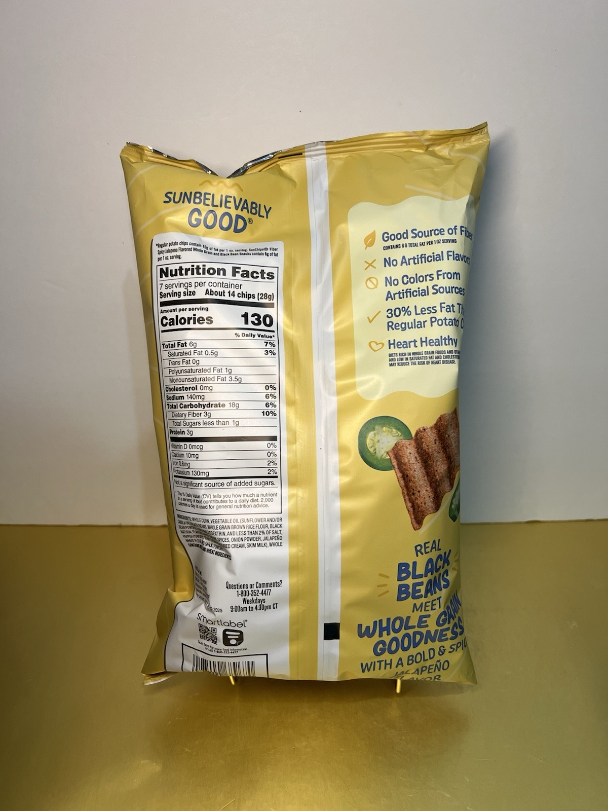 🟣 New Exclusive Sun Chips FIBER SPICY JALAPEÑO Whole Grain Healthy Snacks 7oz