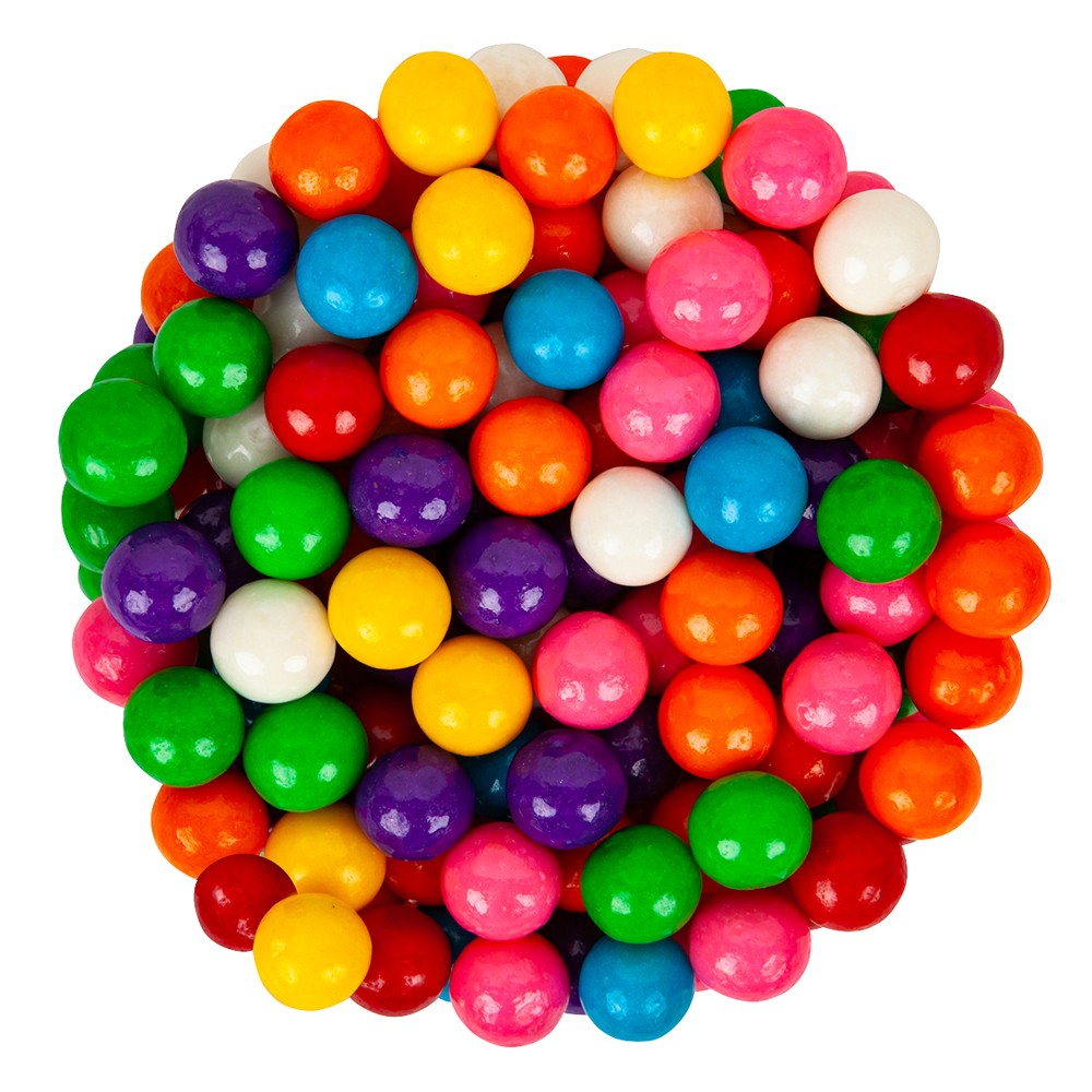 ASSORTED GUMBALLS 0.5in ~ fruity, vibrant, chewy ~ 5LB – 80OZ ~ SHIPS FREE