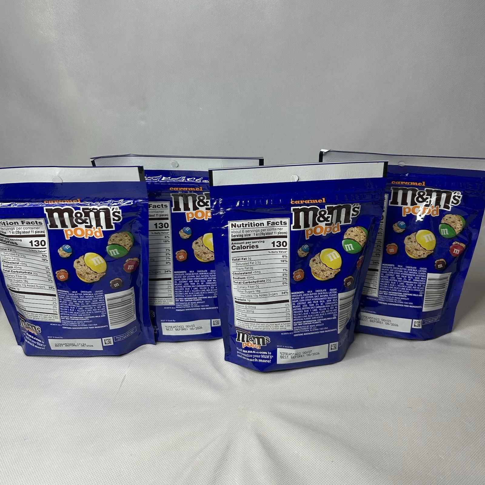 M&Ms Pop’d Caramel Chocolate Candies Crunchy Freeze Dried 5.5oz Sealed Lot of 4