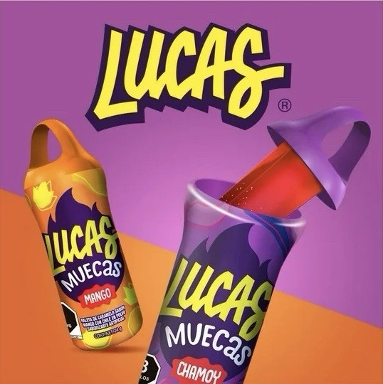 LUCAS MUECAS 🇲🇽 PALETAS con chile en polvo mango y chamoy (20 piezas)