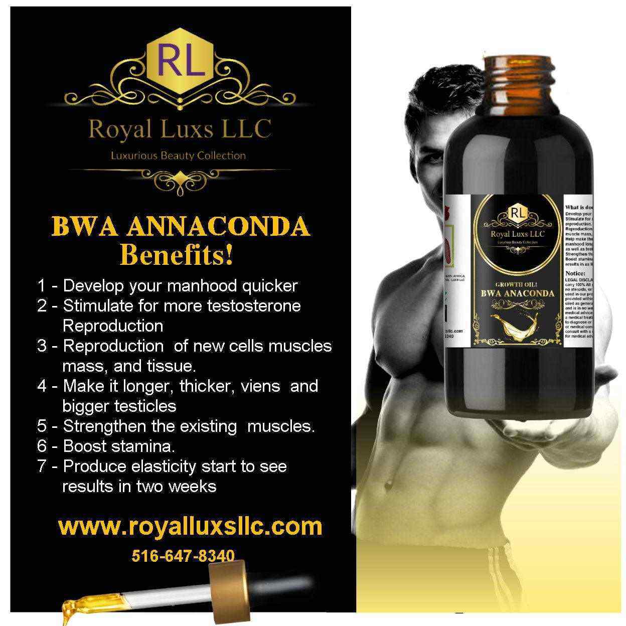 Royal Luxs African Bwa Anaconda male enhancement oil for longer thicker 2oz