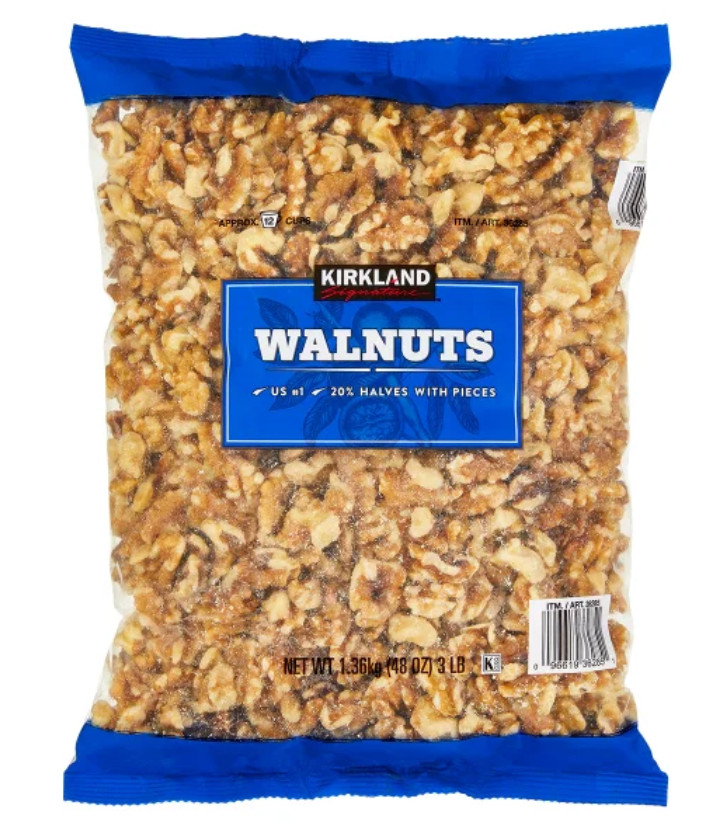 Kirkland Signature Walnuts Halves 3 Pounds US#1 GRADE WALNUT 3 lbs, Great baking