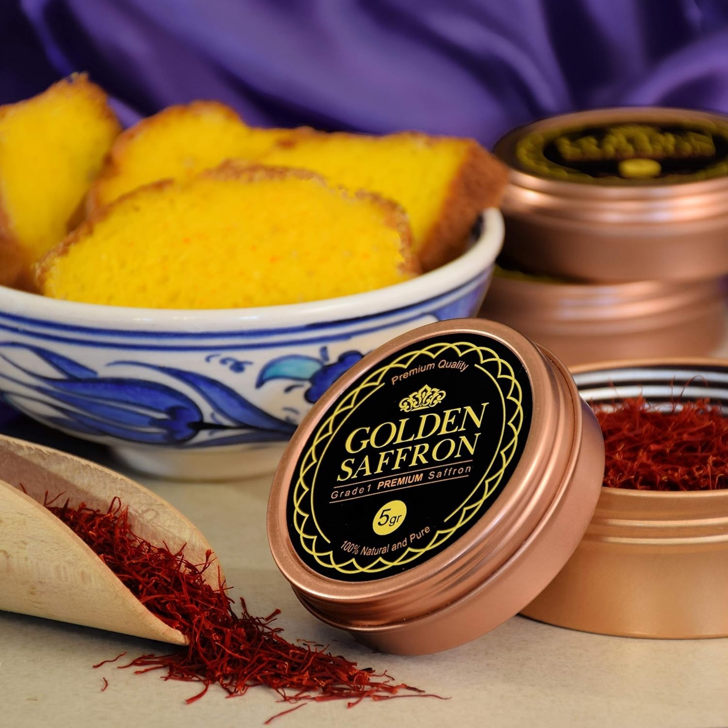 Finest Pure Premium All Red Saffron Threads, Grade A+ Super Negin, Non-GMO Ve…
