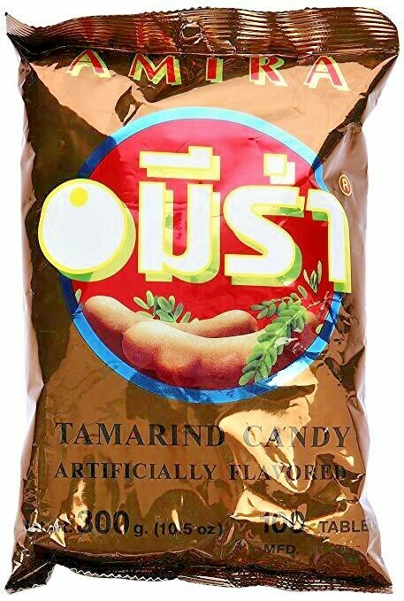 2 Bags Thai Tamarind Candy by Amira (100 Pieces) 300g (10.5oz)/ Bag.