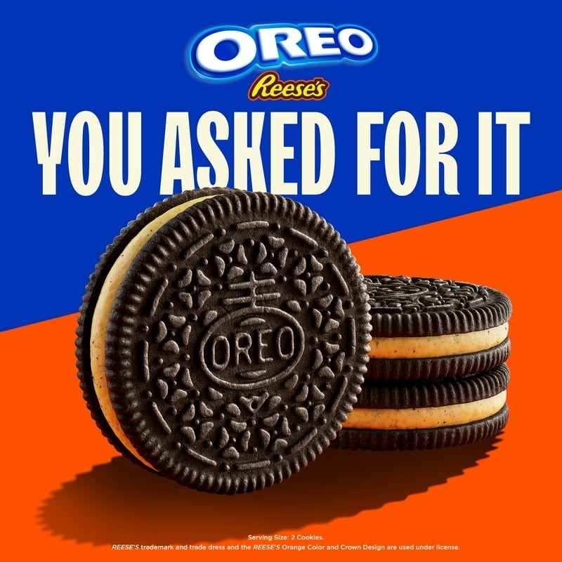OREO REESE’S Peanut Buttery Creme Chocolate Sandwich Cookies, 12.35 Ounce