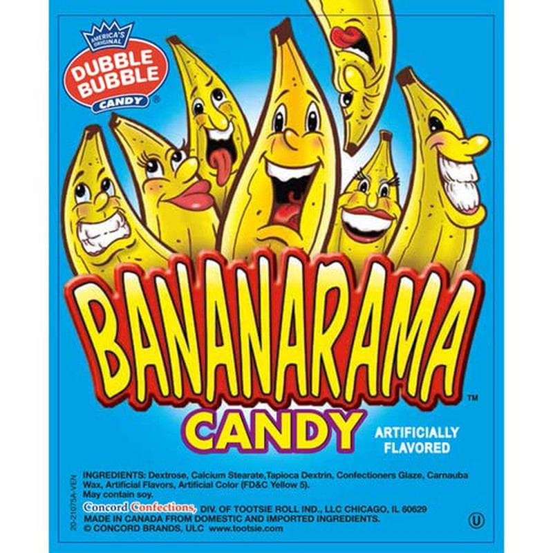 1 POUND BANANARAMA CANDY BULK RUNTS BANANA HEADS