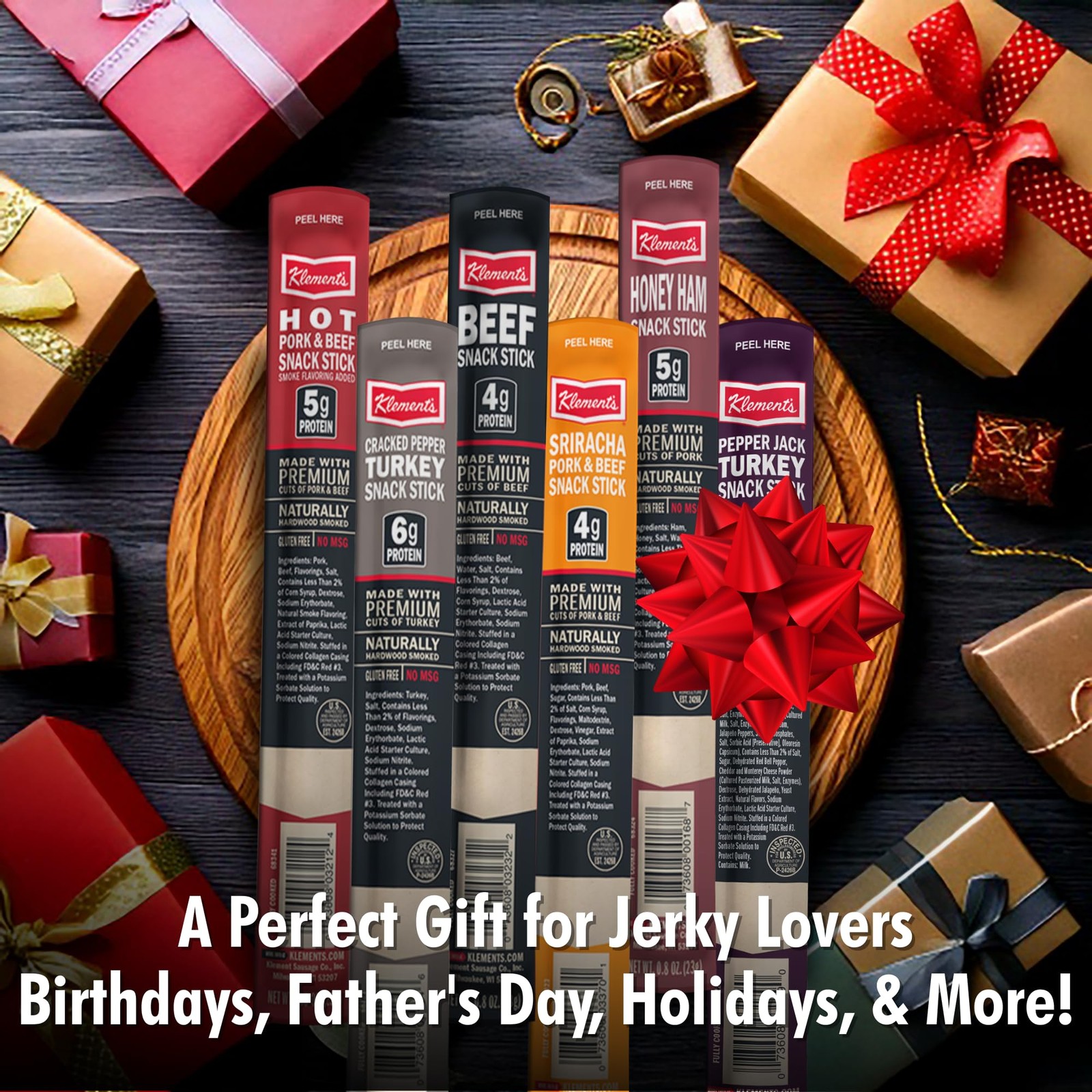 Jerky Gift Basket for Men | Birthday Gifts for Men | 30 Piece Meat Sticks Sam…