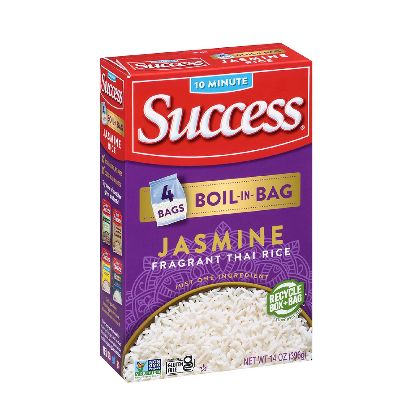 Success Boil-in-Bag Rice, Thai Jasmine Quick Rice 14 Ounce (Pack of 1)