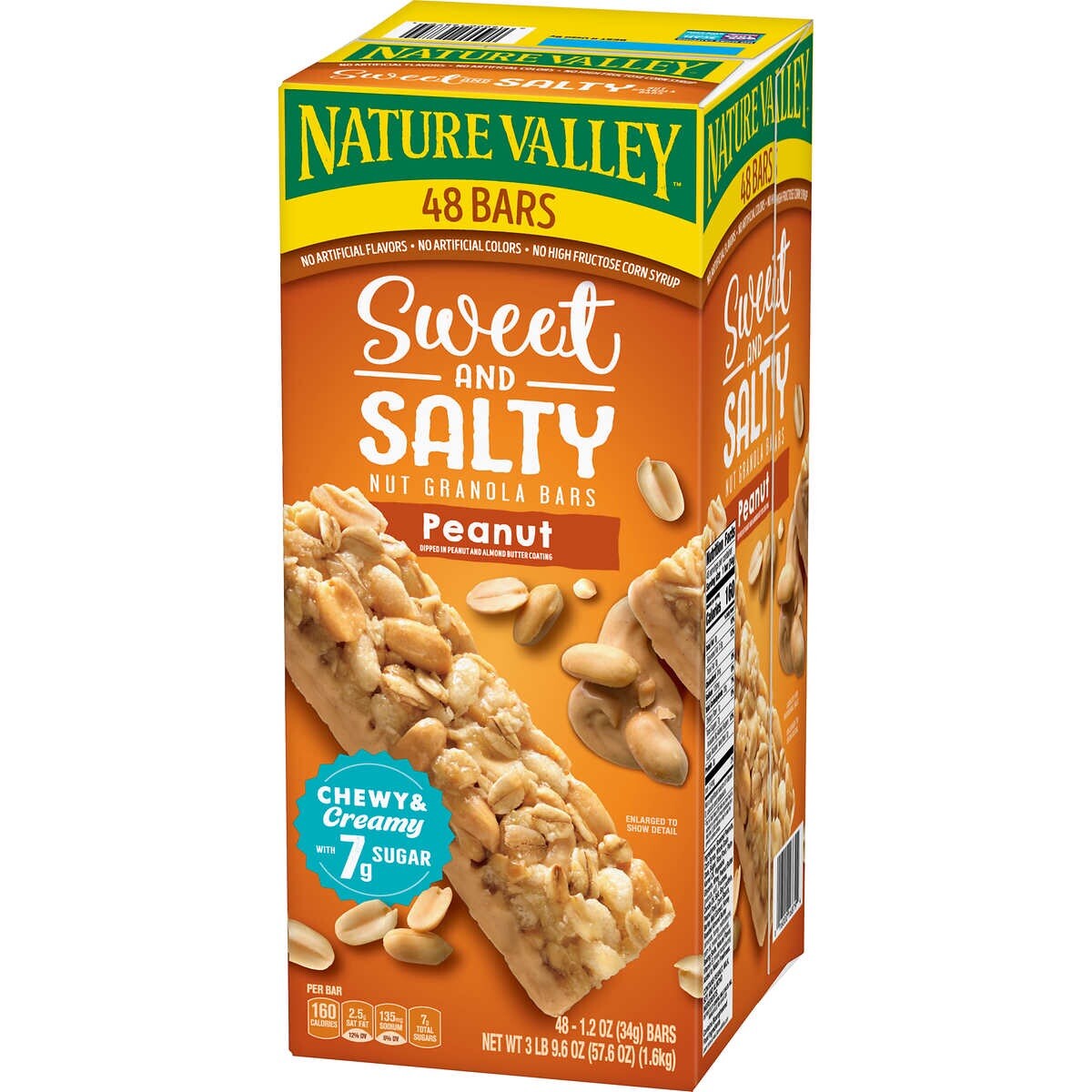 Nature Valley Sweet & Salty Nut Granola Bars Peanut, 1.2 oz x 48 Bars, Fresh