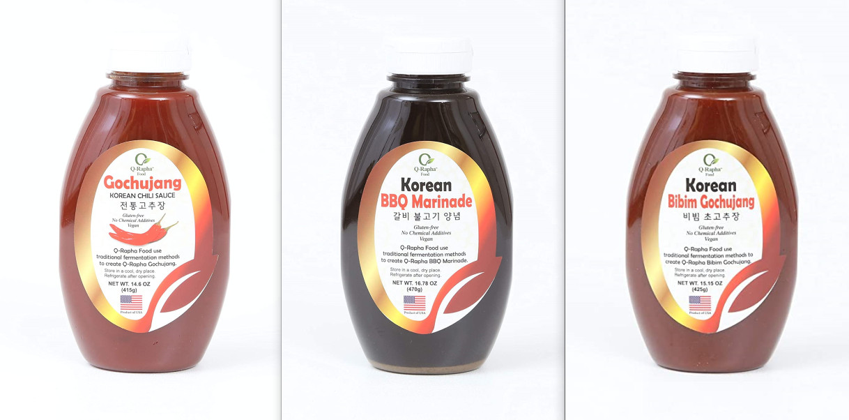 100% MADE IN USA Q-Rapha Set – Gochujang, Korean BBQ Marinade, Bibim Gochujang