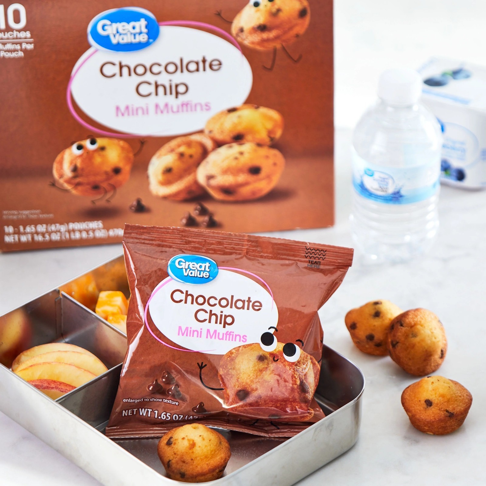 Great Value Chocolate Chip Mini Muffins – 16.5 oz, (10 Count)