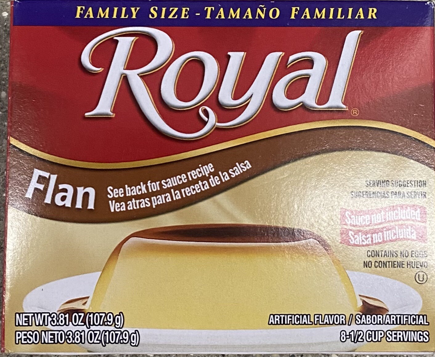 Royal Family Size FLAN 3.81 oz Box