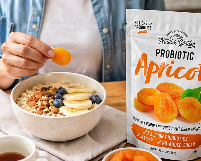 2 Pack Nature’s Garden Probiotic Apricots Plump Dried Fruit 32 oz No Added Sugar
