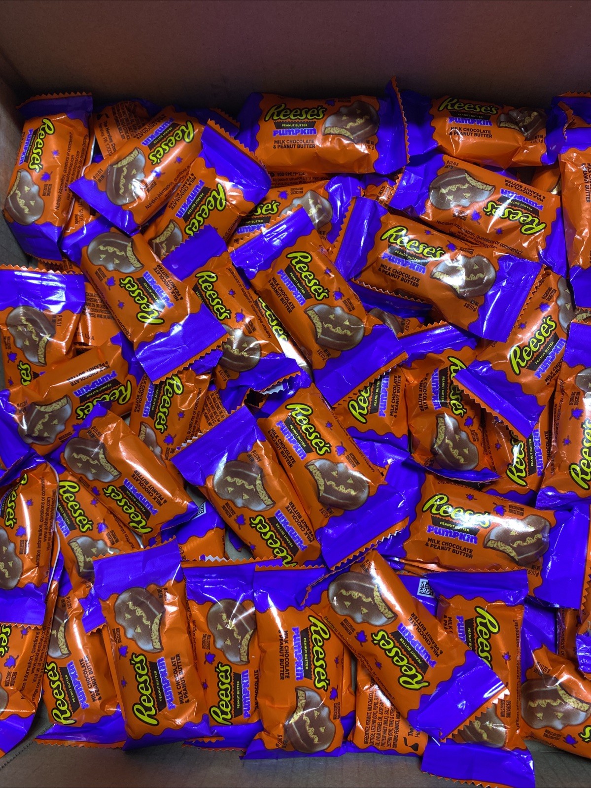 Reese’s Halloween Peanut Butter Pumpkins 2 LBS Bulk Lot- BB: 08/2026