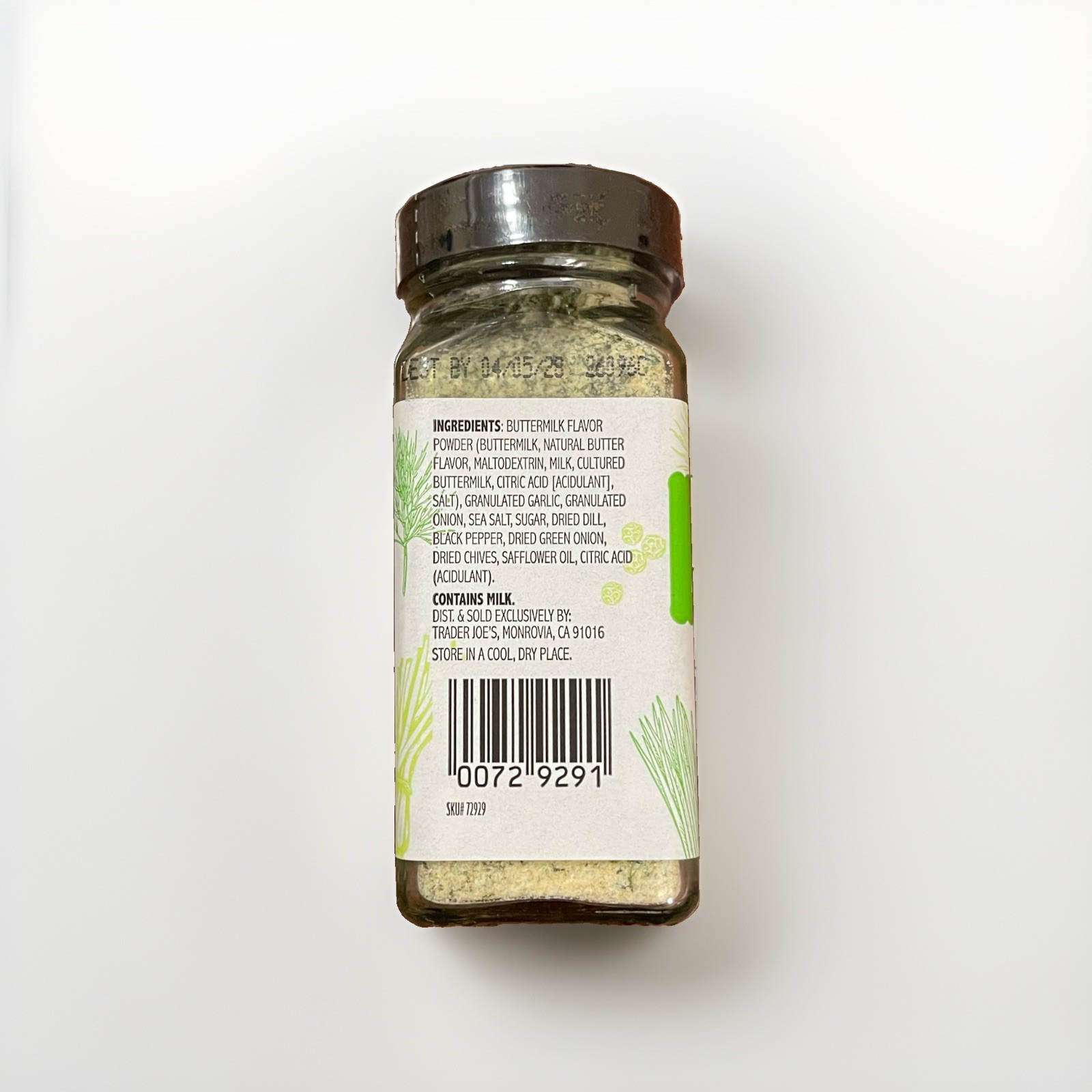 Trader Joe’s Ranch Seasoning Blend 2 oz/57 g (Pack of 3) Exp 04/2028