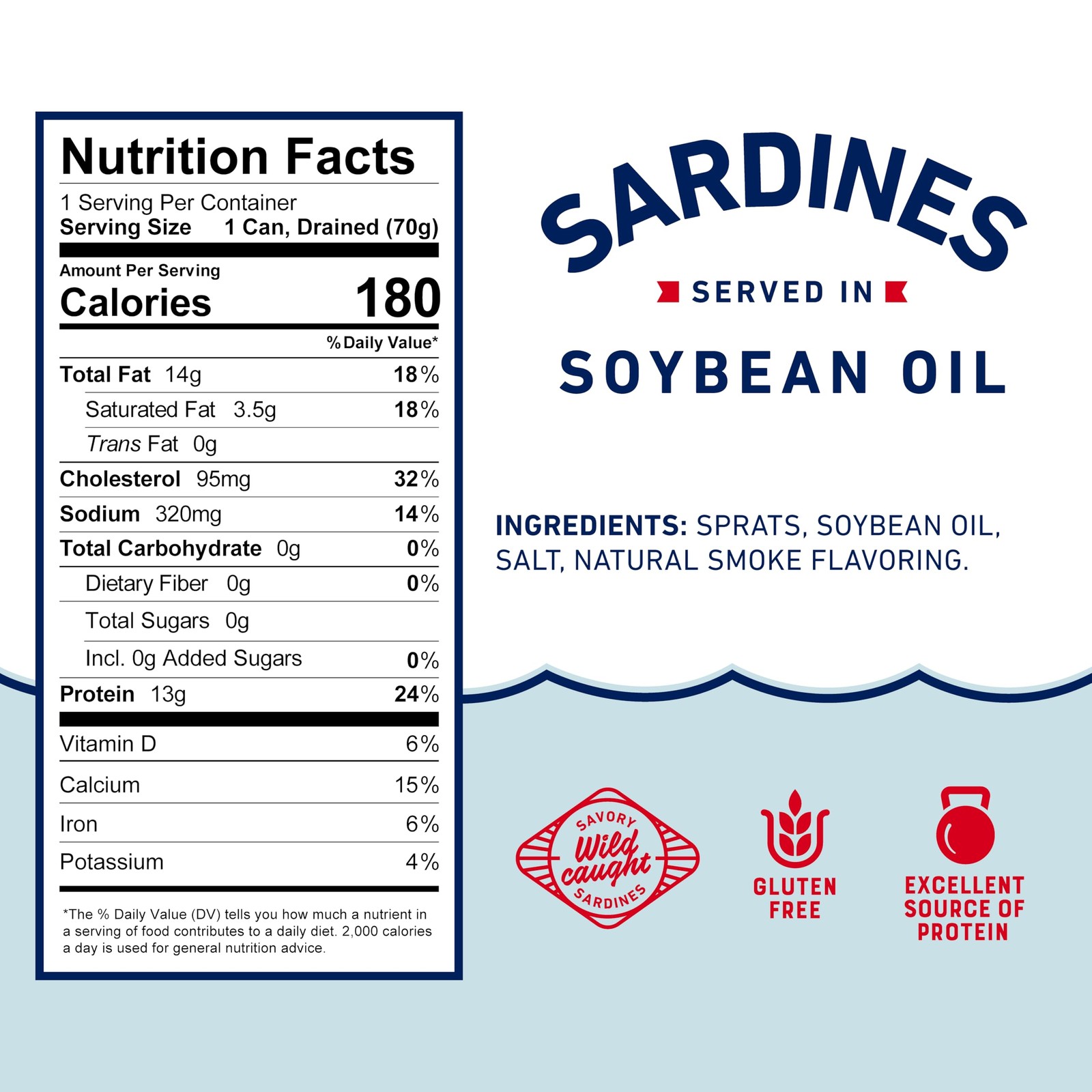 Beach Cliff Wild Caught Sardines in Soybean Oil, 3.75 Ounce (Pack of 12)