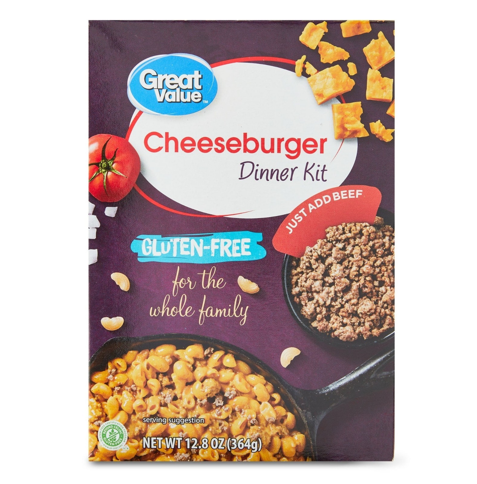 Great Value Gluten-Free Cheeseburger Dinner Kit – 12.8 oz, 2 Pack